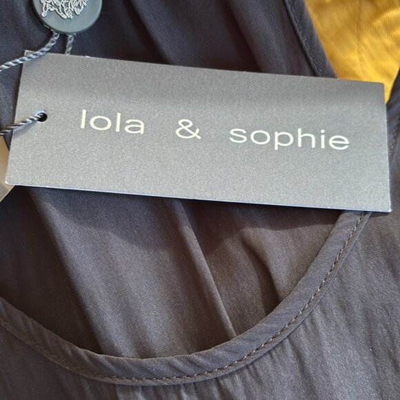 [New] Lola & Sophie (L) Black Tank Style Mini Slip Dress - Picture 9 of 12